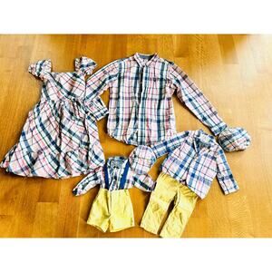 Gymboree Easter Family Matching Pastel Plaid Outfits
